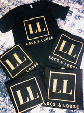 Load image into Gallery viewer, Locs &amp; Loose Signature Glitter T-shirt
