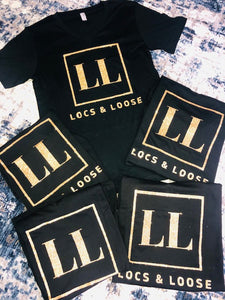 Locs & Loose Signature Glitter T-shirt